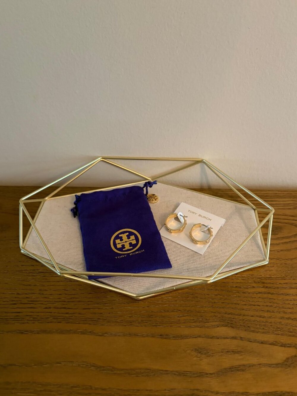 Tory Burch Logo Hoop Earrings